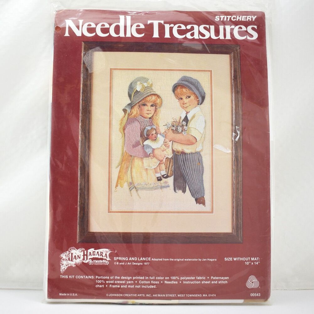 Needle Treasures Jan Hagara Spring and Lance Crewel Embroidery Kit 00543 Vintage